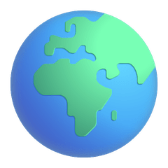 Globus mit Europa und Afrika Emoji Windows