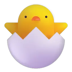 🐣 Pollito saliendo del huevo Emoji en Windows