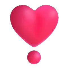 Punto esclamativo a forma di cuore rosso Emoji Windows