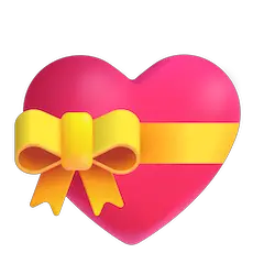 Coração com laço Emoji Windows