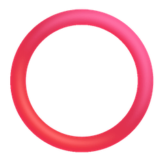 ⭕ Hollow Red Circle Emoji on Windows