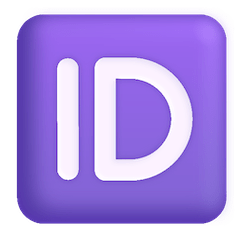 Знак «ID» на английском Эмодзи в Windows