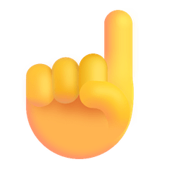 Nach oben ausgestreckter Zeigefinger Emoji Windows