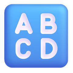 Símbolo de entrada con letras mayúsculas Emoji Windows