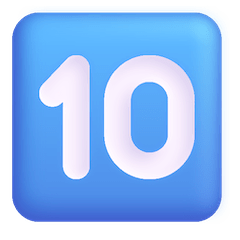 Tecla do número dez Emoji Windows