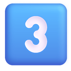 3️⃣ Tecla do número três Emoji nos Windows