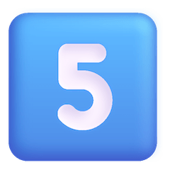 5️⃣ Tecla do número cinco Emoji nos Windows