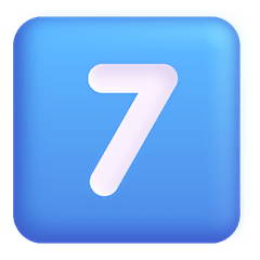 7️⃣ Tecla del número siete Emoji en Windows
