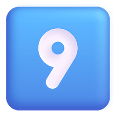 9️⃣ Taste mit der Zahl 9 Emoji auf Windows