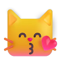 😽 Cara de gato dando un beso Emoji en Windows