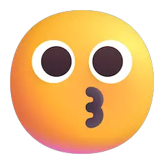 Küssendes Gesicht Emoji Windows