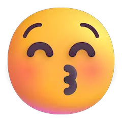 Küssendes Gesicht mit geschlossenen Augen Emoji Windows