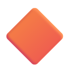 Large Orange Diamond Emoji on Windows