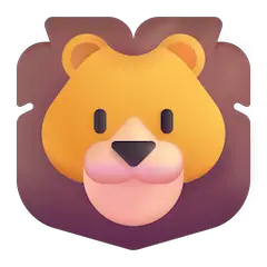 Cara de leão Emoji Windows