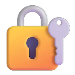 Cadeado fechado com chave Emoji Windows