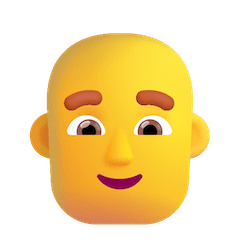 Man: Bald Emoji on Windows