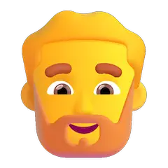 Pessoa com barba Emoji Windows