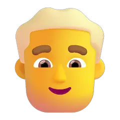 Mann mit blondem Haar Emoji Windows