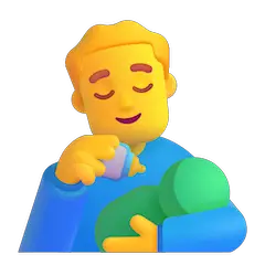 Homem alimentando bebê Emoji Windows