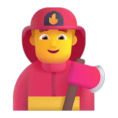 Man Firefighter Emoji on Windows