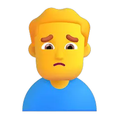 🙍‍♂️ Mann mit gerunzelter Stirn Emoji auf Windows