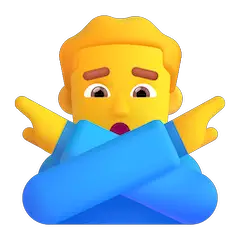 Hombre haciendo el gesto de “no” Emoji Windows