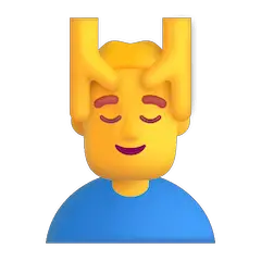 Mann, der eine Kopfmassage genießt Emoji Windows