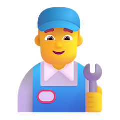 👨‍🔧 Profesional De La Mecánica Hombre Emoji en Windows