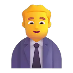 👨‍💼 Man Office Worker Emoji on Windows
