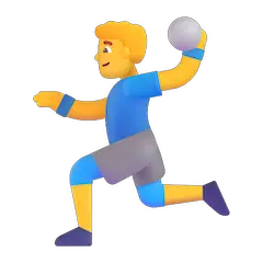Hombre jugando al balonmano Emoji Windows