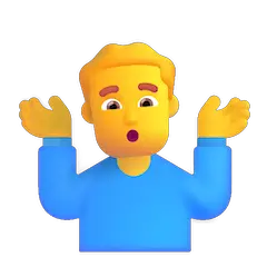 Hombre encogiéndose de hombros Emoji Windows