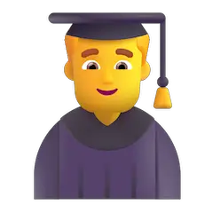 👨‍🎓 Hombre estudiante Emoji en Windows