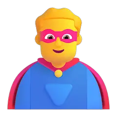 Man Superhero Emoji on Windows