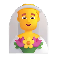 👰‍♂️ Mann mit Schleier Emoji auf Windows