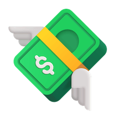 💸 Fajo de dinero con alas Emoji en Windows