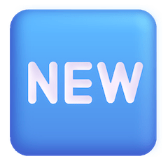 Simbolo con la parola “Nuovo” in lingua inglese Emoji Windows