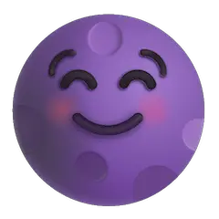 Luna nuova con volto Emoji Windows