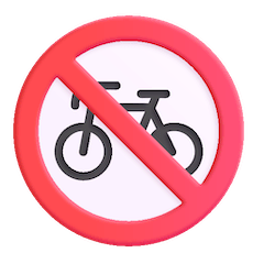 Prohibido el paso de bicicletas Emoji Windows
