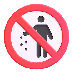 Proibido vazar lixo Emoji Windows