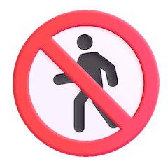 No Pedestrians Emoji on Windows