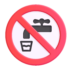 🚱 Kein Trinkwasser Emoji auf Windows