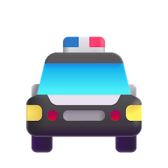 Coche de policía acercándose Emoji Windows