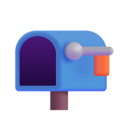 Geöffneter Briefkasten mit Fahne unten Emoji Windows