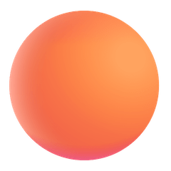 Оранжевый круг Эмодзи в Windows