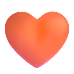 Orange Heart Emoji on Windows