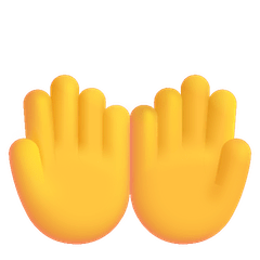 Palmas juntas, viradas para cima Emoji Windows