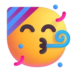 Partying Face Emoji on Windows