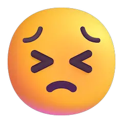 😣 Leidendes Gesicht Emoji auf Windows
