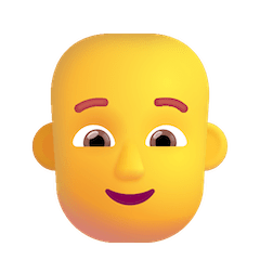 🧑‍🦲 Persona sin pelo Emoji en Windows