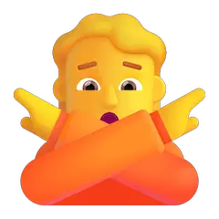 🙅 Persona haciendo el gesto de “no” Emoji en Windows